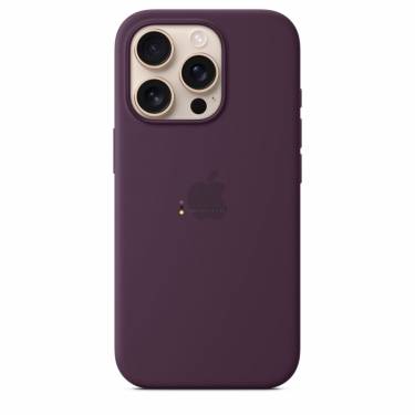 Apple iPhone 16 Pro Silicone Case with MagSafe Plum